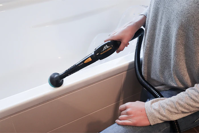 clean of a jetted tub with a steam cleaner